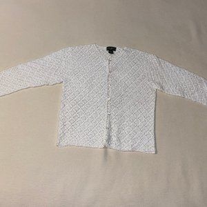 White Crocheted Cardigan